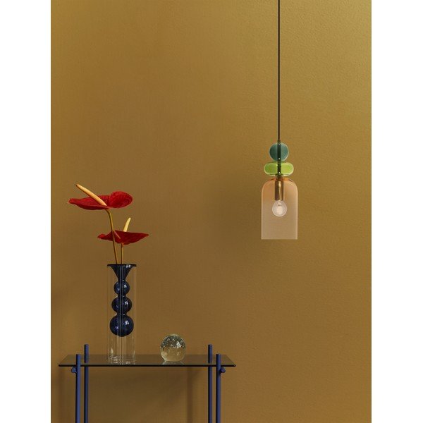 Zelta krāsas stikla piekaramā lampa ø 11 cm Murano – Nova Luce-image-1