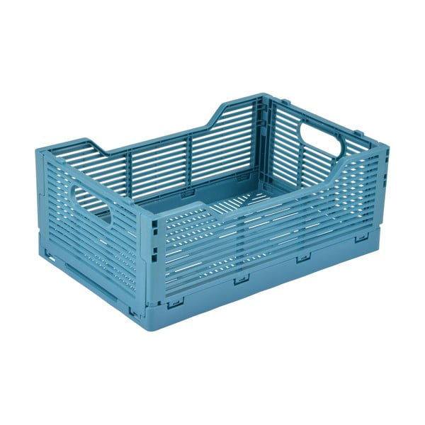 Zila plastmasas uzglabāšanas kaste 40x30x17 cm – Homéa