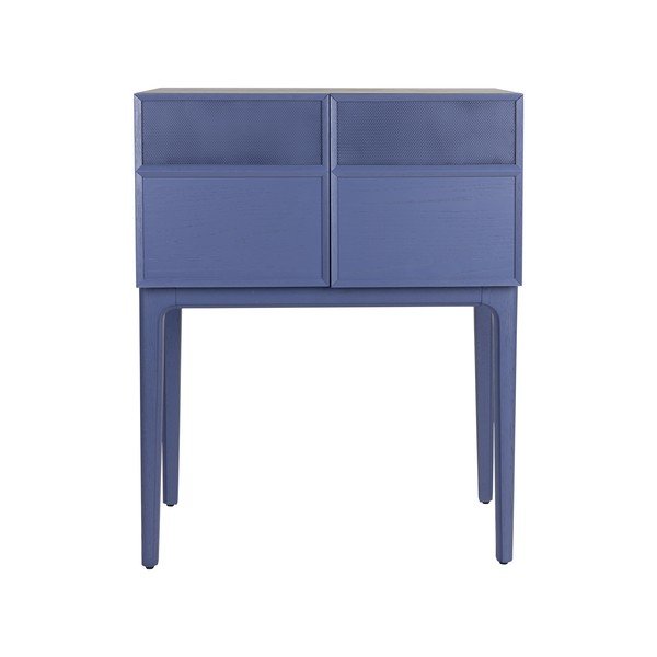 Zila kumode ar ozolkoka imitāciju 80x100x45 cm June – Zuiver