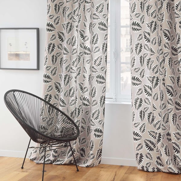 Melns/bēšs aizkars 140x260 cm Alma – douceur d'intérieur-image-3