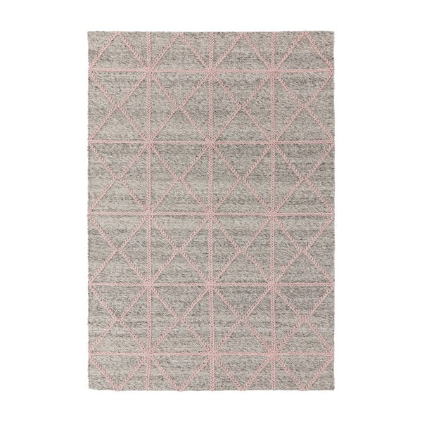 Pelēks un rozā paklājs Asiatic Carpets Prism, 200 x 290 cm