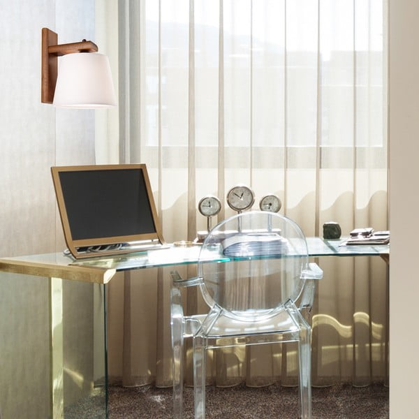 Tumši brūna sienas lampa ø 20 cm Aida – LAMKUR-image-3