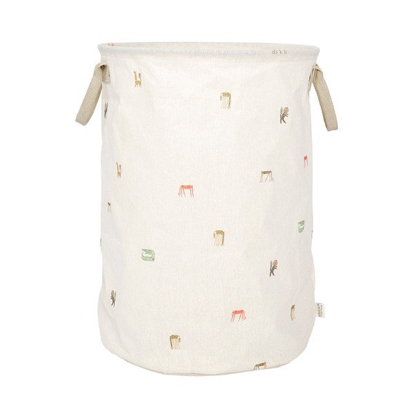 Krēmkrāsas tekstila bērnu rotaļlietu grozs ø 54x38 cm Moira – OYOY Mini