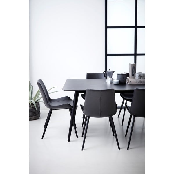 Melns eko ādas ēdamistabas krēsls DAN-FORM Denmark Hype-image-3
