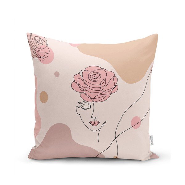 4 dekoratīvo spilvendrānu komplekts Minimalist Cushion Covers Draw Art Women, 45 x 45 cm-image-4