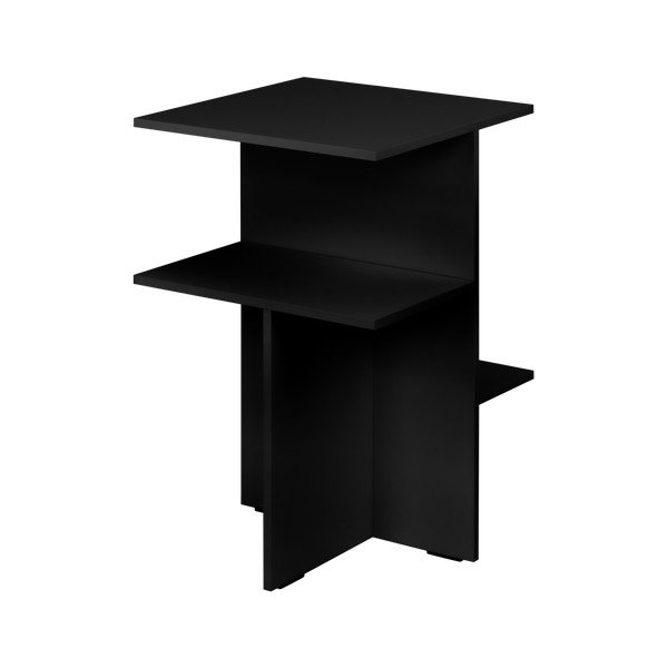 Melns naktsskapītis ar plauktiem Atik – noo.ma-image-4