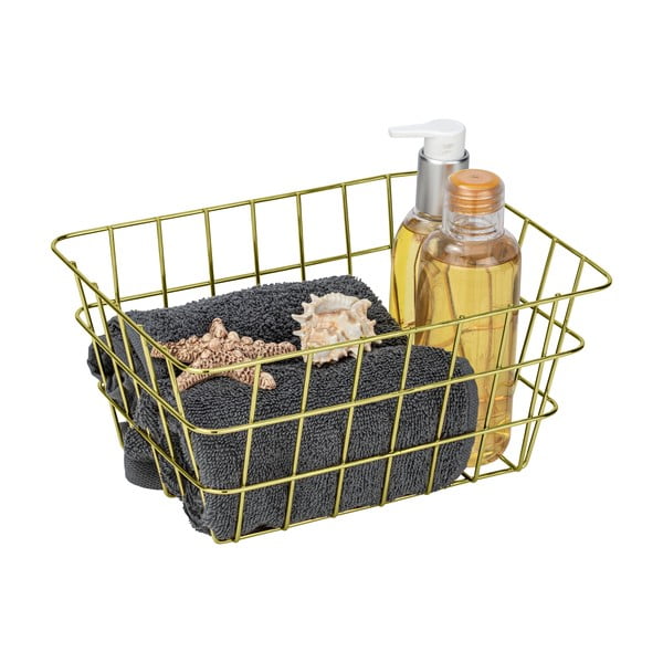 Metāla glabāšanas grozs zelta krāsā Wenko Viana-image-4