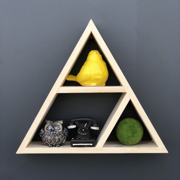 Koka sienas plaukts Simple Triangle-image-4