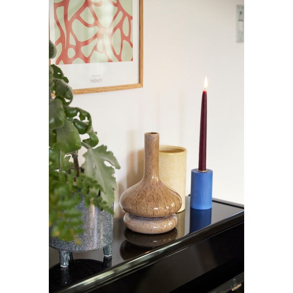 Bēša keramikas vāze Hübsch Sand, augstums 24 cm-image-1