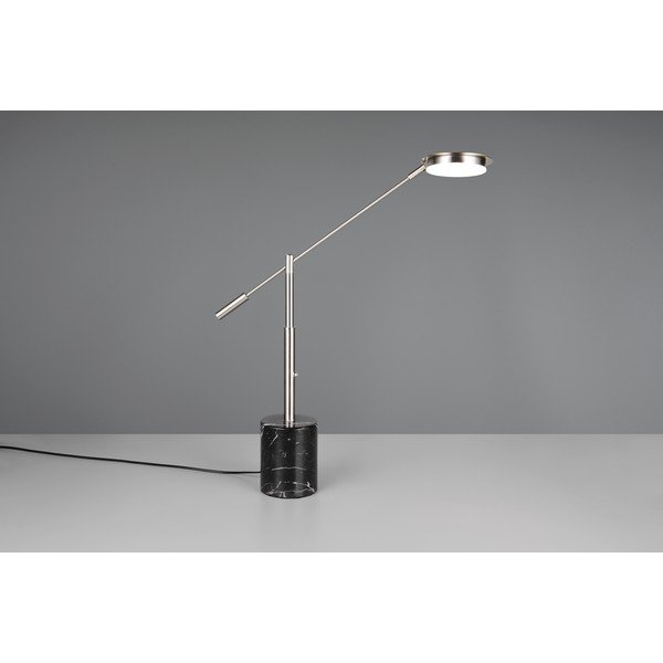 Melna/sudraba krāsas LED galda lampa (augstums 65 cm) Fiore – Trio Select-image-2