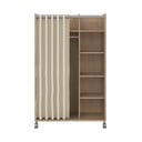 Bēšs/dabīga toņa drēbju skapis ar ozolkoka imitāciju 100x160 cm Kit – Tvilum