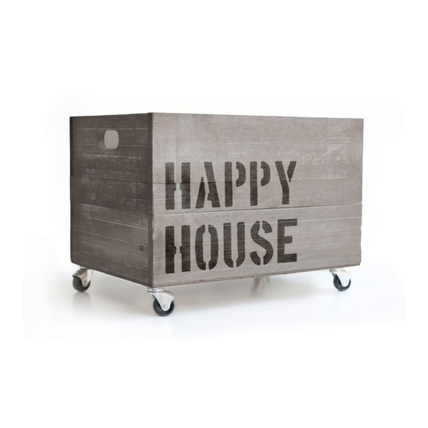 Pelēka pārvietojama kaste Really Nice Things Happy House