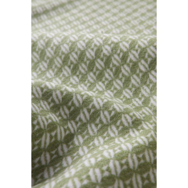 Zaļš pleds no kokvilnas maisījuma 140x180 cm Nilo – Euromant-image-2