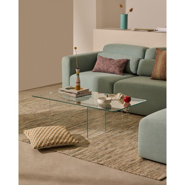 Stikla žurnālgaldiņš 60x120 cm Zaren – Kave Home-image-2