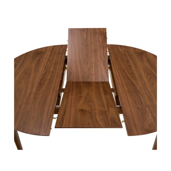 Apaļš izvelkams ēdamgalds ar papildu galda virsmu un riekstkoka imitāciju ø 115 cm Montreux – Actona-image-4