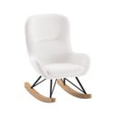 Balts šūpojošs bērnu atpūtas krēsls no buklē auduma ROCKY – Vipack