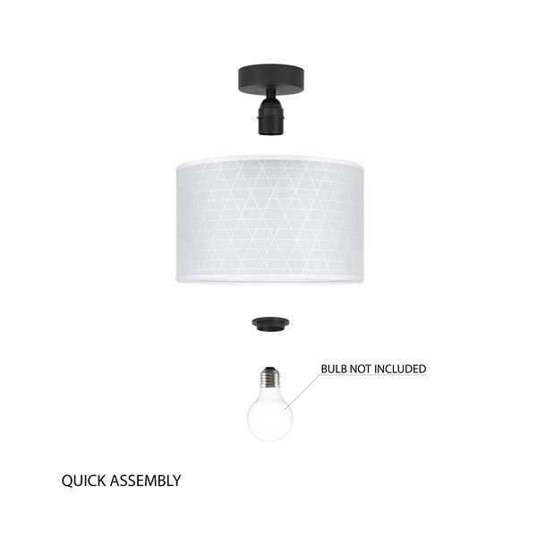 Balta griestu lampa ar trīsstūra rakstu Sotto Luce Taiko, ⌀ 25 cm-image-4