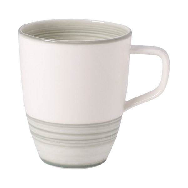 Balta un zaļa porcelāna krūze Villeroy & Boch Artesano Nature, 0,38 l