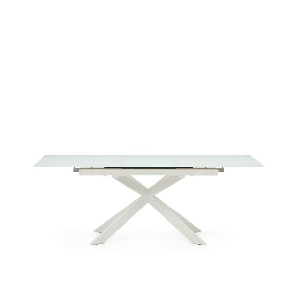 Izvelkams ēdamgalds ar papildu galda virsmu ar stikla galda virsmu 90x160 cm Atminda – Kave Home-image-4