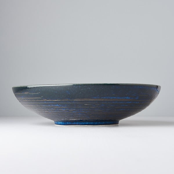 Zila keramikas bļoda MIJ Copper Swirl, ø 28 cm-image-1