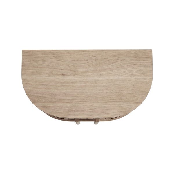 Gaiša dabīga toņa piekarināms/ar plauktiem naktsskapītis ar ozolkoka imitāciju Meta – Unique Furniture-image-3