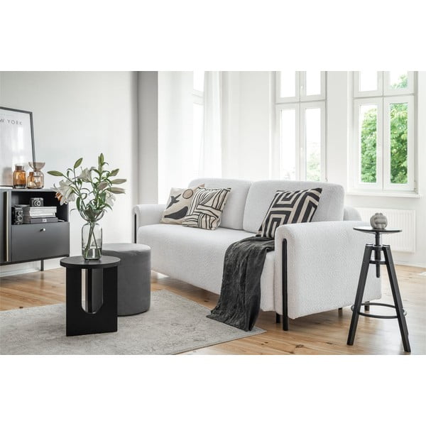 Pelēks salokāms/ar uzglabāšanas vietu dīvāns no buklē auduma 244 cm Arcadova – ELTAP-image-3