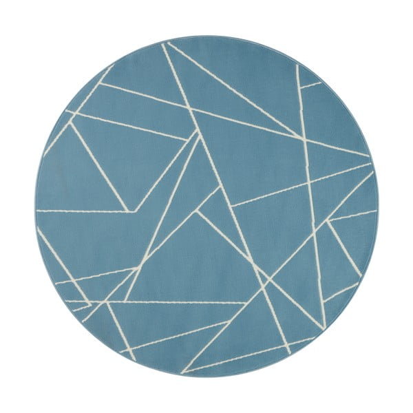 Zils paklājs Ragami Velvet, ø 140 cm