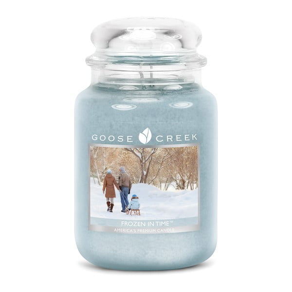 Aromatizēta svece stikla burciņā Goose Creek Frosty Nostalgia, 150 degšanas stundas