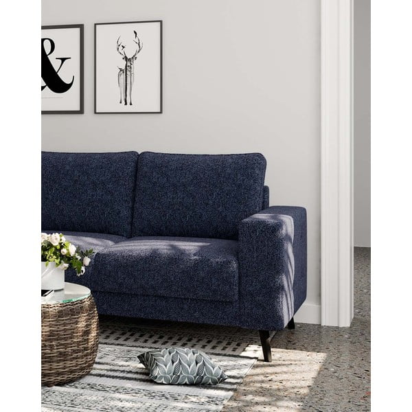 Tumši zils stūra dīvāns (kreisais stūris) Fynn – Ghado-image-4