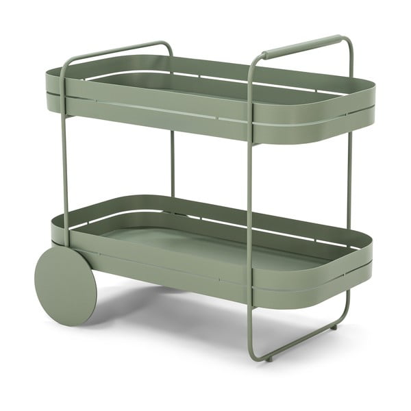 Metāla servēšanas galdiņš uz riteņiem 74x42 cm Gin & Trolley – Spinder Design