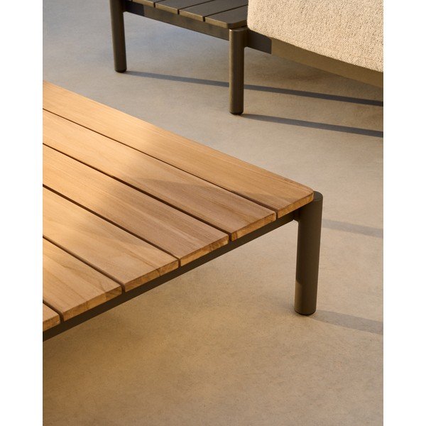 Tīkkoka masīvkoka dārza kafijas galdiņš 89x91 cm Sorells – Kave Home-image-3