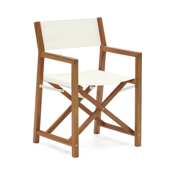 Balti/dabīga toņa masīvkoka dārza krēsli (2 gab.) Thianna – Kave Home