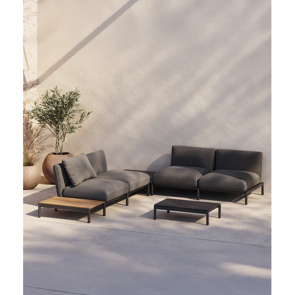 Metāla dārza kafijas galdiņš 57x91 cm Sorells – Kave Home-image-1