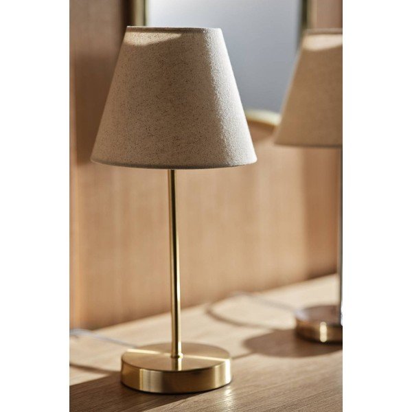 Bēša/misiņa krāsas tekstila galda lampa (augstums 39 cm) Lasse – Jotex-image-2