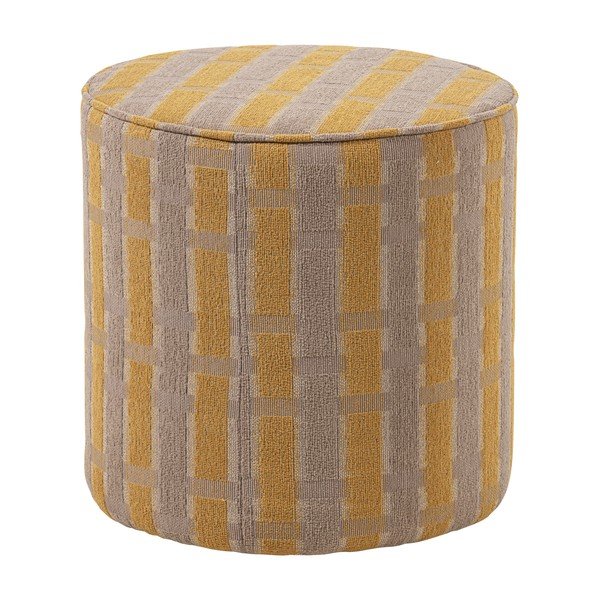 Dzeltens pufs no šenila auduma Sarli – WOOOD