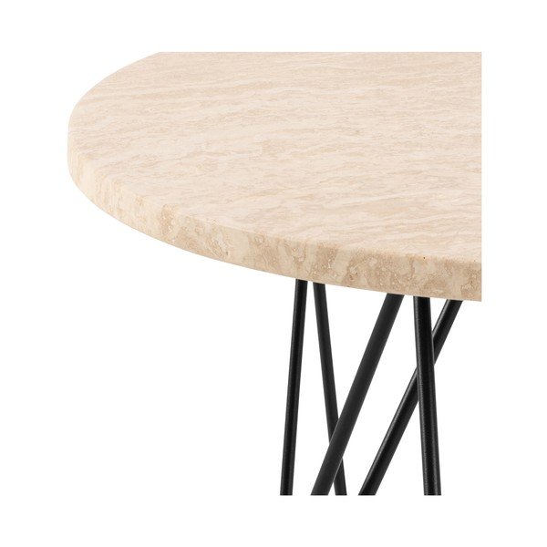 Apaļš sānu galdiņš ar marmora imitācijas galda virsmu ø 55 cm Prunus – Actona-image-4