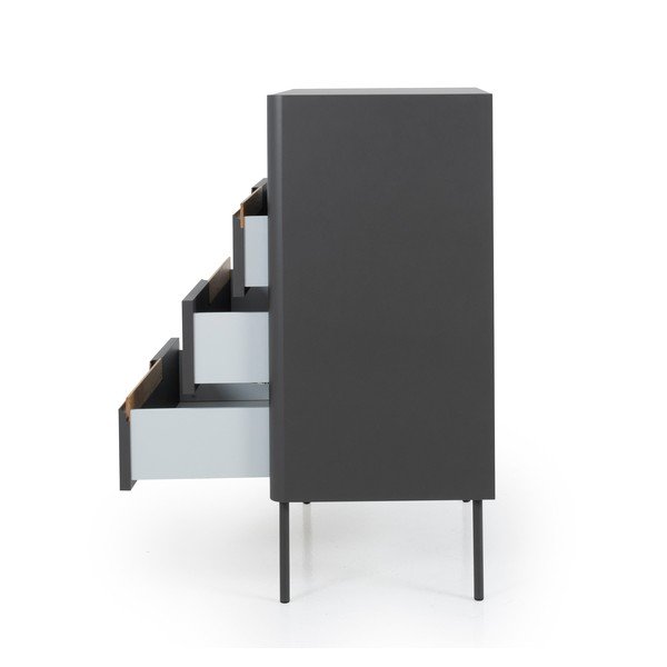 Antracīta pelēka kumode Tenzo Switch, 80 x 102 cm-image-4