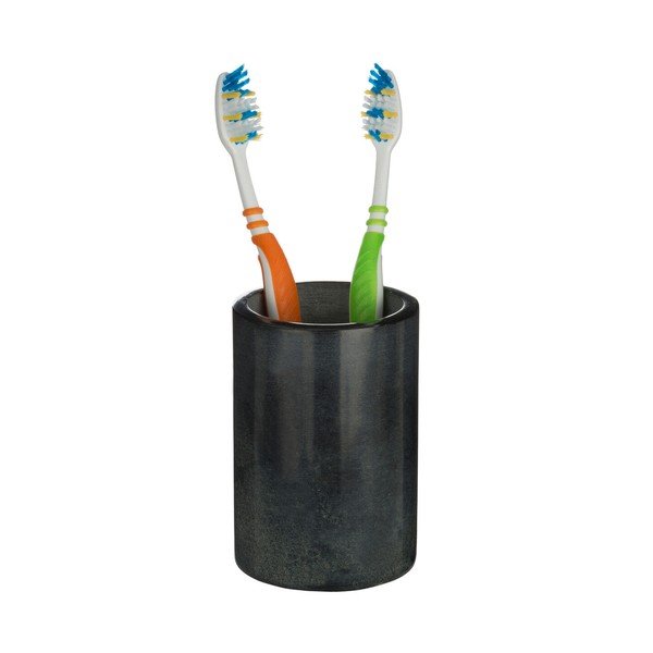 Tumši pelēks akmens trauks zobu birstei Kamal – Premier Housewares-image-2