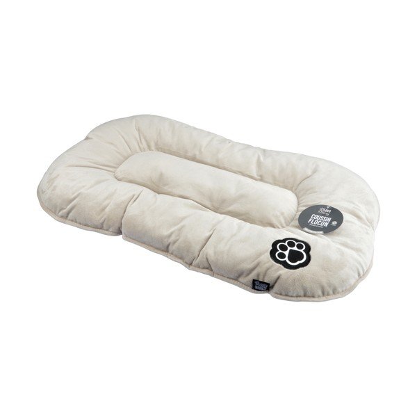 Bēša zamšādas mājdzīvnieku gulta suņiem 107x62 cm Flakes – Love Story