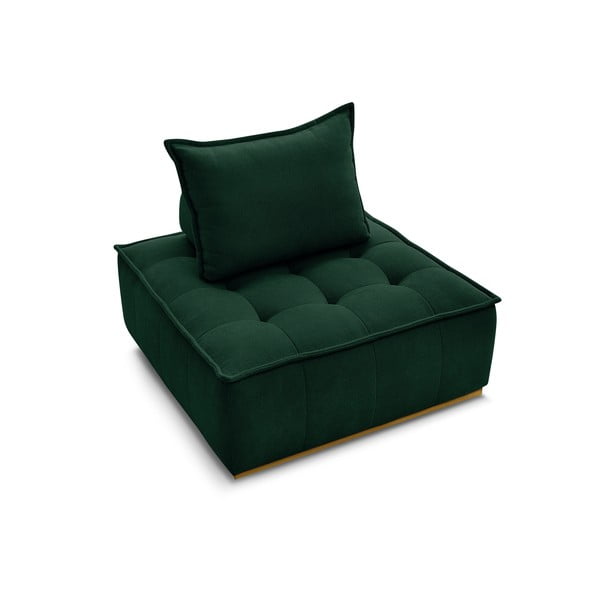 Tumši zaļš atpūtas krēsls no šenila auduma Elisa – Bobochic Paris-image-4