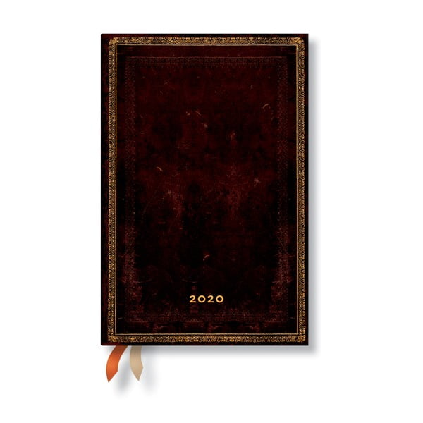 Brūna dienasgrāmata cietajos vākos 2020. gadam Paperblanks Black Morrocan, 160 lappuses