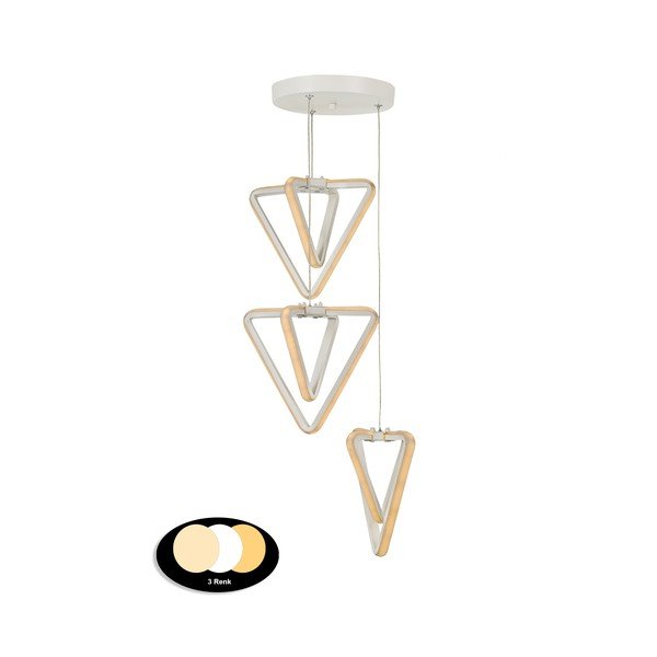Balta metāla LED piekaramā lampa ø 20 cm Baris – Squid Lighting-image-2
