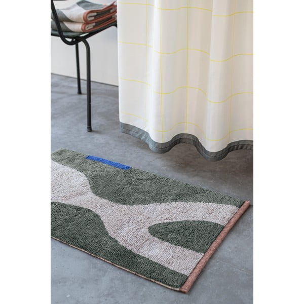 Tumši zaļš mazgājams kokvilnas paklājs 50x80 cm Figura – Mette Ditmer Denmark-image-1