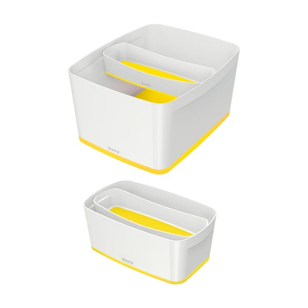 Balts un dzeltens galda organizators Leitz MyBox, garums 31 cm-image-3