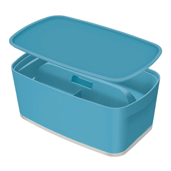 Zila uzglabāšanas kaste ar vāku 32x19x13 cm MyBox – Leitz
