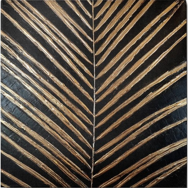 Glezna ar rokām apgleznota 70x70 cm Palm Leaf – Wallity