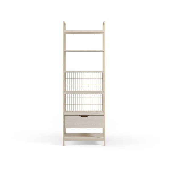 Krēmkrāsas tērauda grāmatplaukts 60x179,5x40 cm Amara – Marckeric-image-4