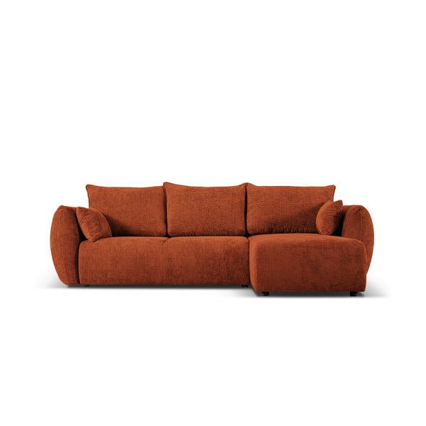 Oranžs stūra dīvāns (ar labo stūri) Matera – Cosmopolitan Design