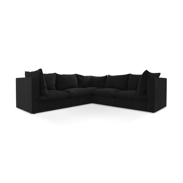 Melns stūra dīvāns Manao – Makamii