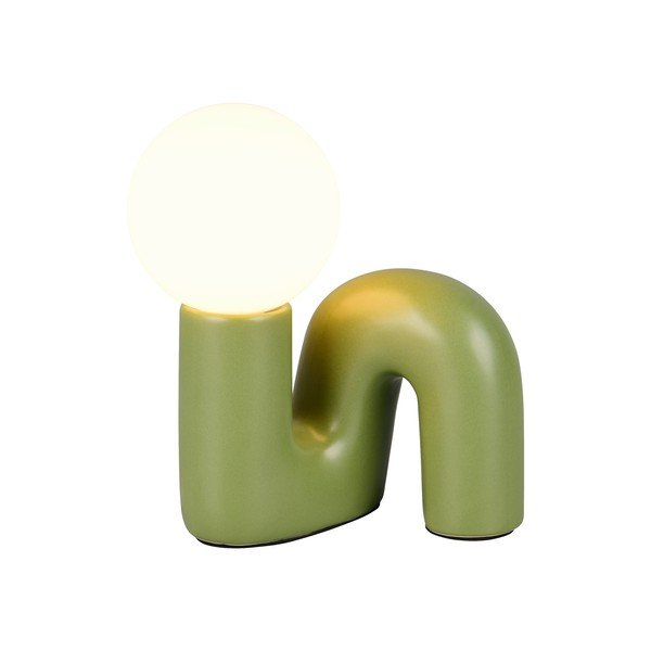 Zaļa keramikas galda lampa (augstums 21,5 cm) Quinn – Reality-image-3